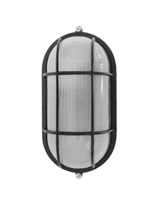 Lampa bat grila ovala 1xe27 60w alb