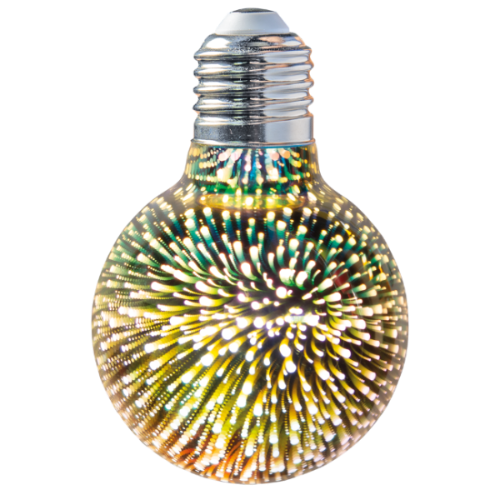 Bec led decorativ 2w g80 2w e27 total green