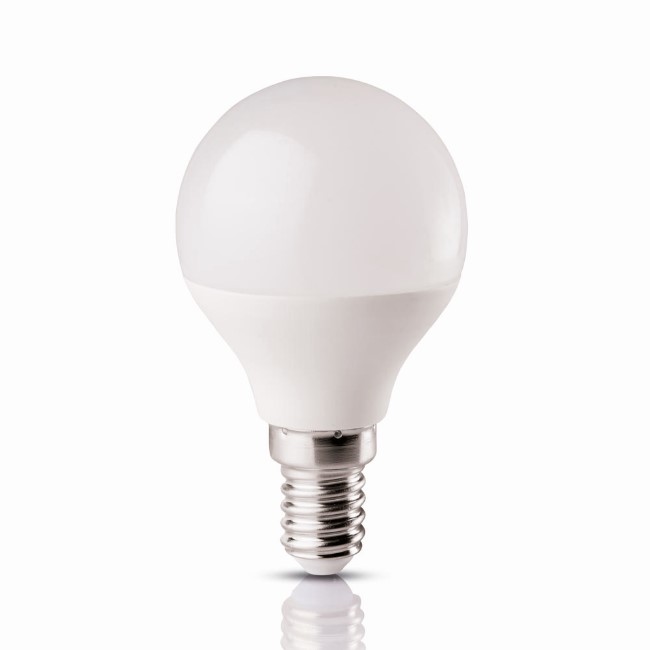 Set 10 x bec led sferic 5w e14 6400k novelite