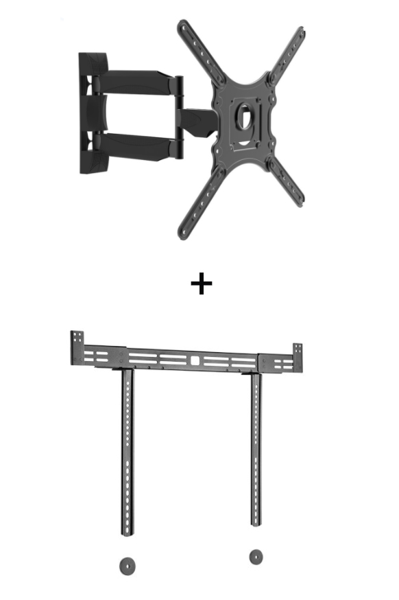 Pachet cu suport tv blackmount lcd-2655fm, 17 inch-55 inch, max 35 kg si suport soundbar blackmount sb-55