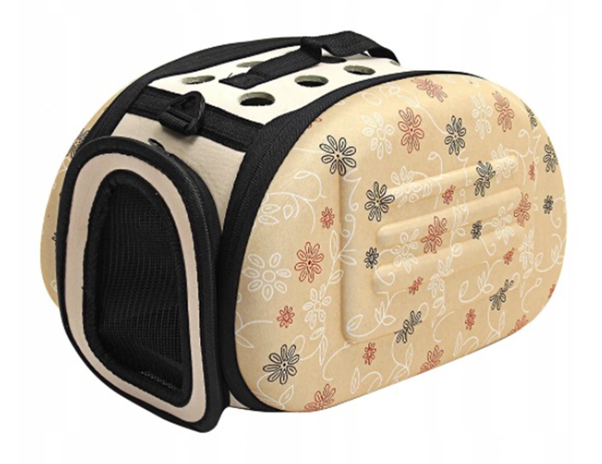 Geanta de transport pentru caine sau pisica culoare beige ag644t